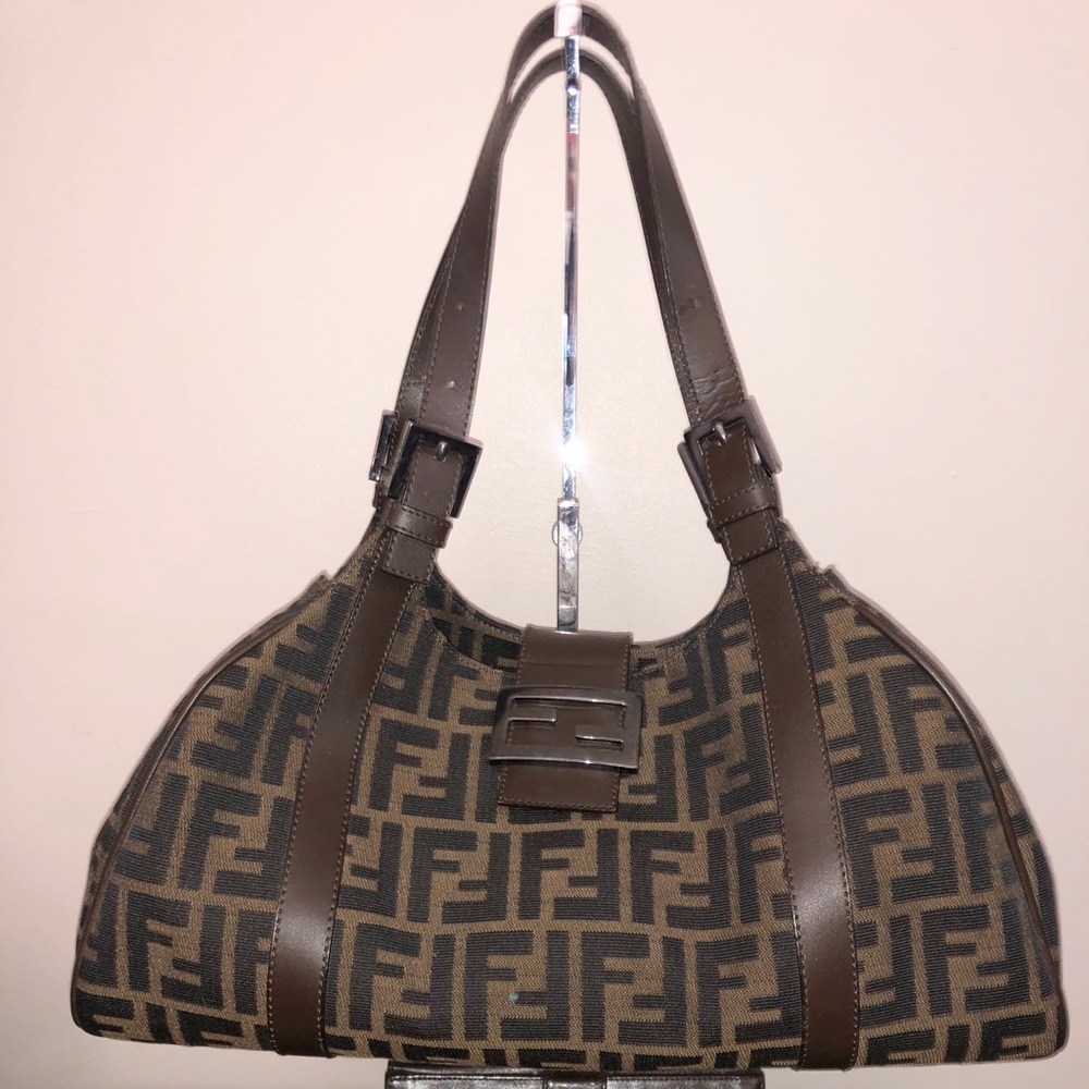 Authentic Fendi Zucca Shoulder Bag